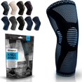 thumbnail image 1 of Rodillera de compresión POWERLIX: la mejor rodillera para el dolor de rodilla para hombres y mujeres. Soporte para correr, baloncesto, voleibol, levantamiento de pesas, gimnasio, entrenamiento y depor, 1 of 1
