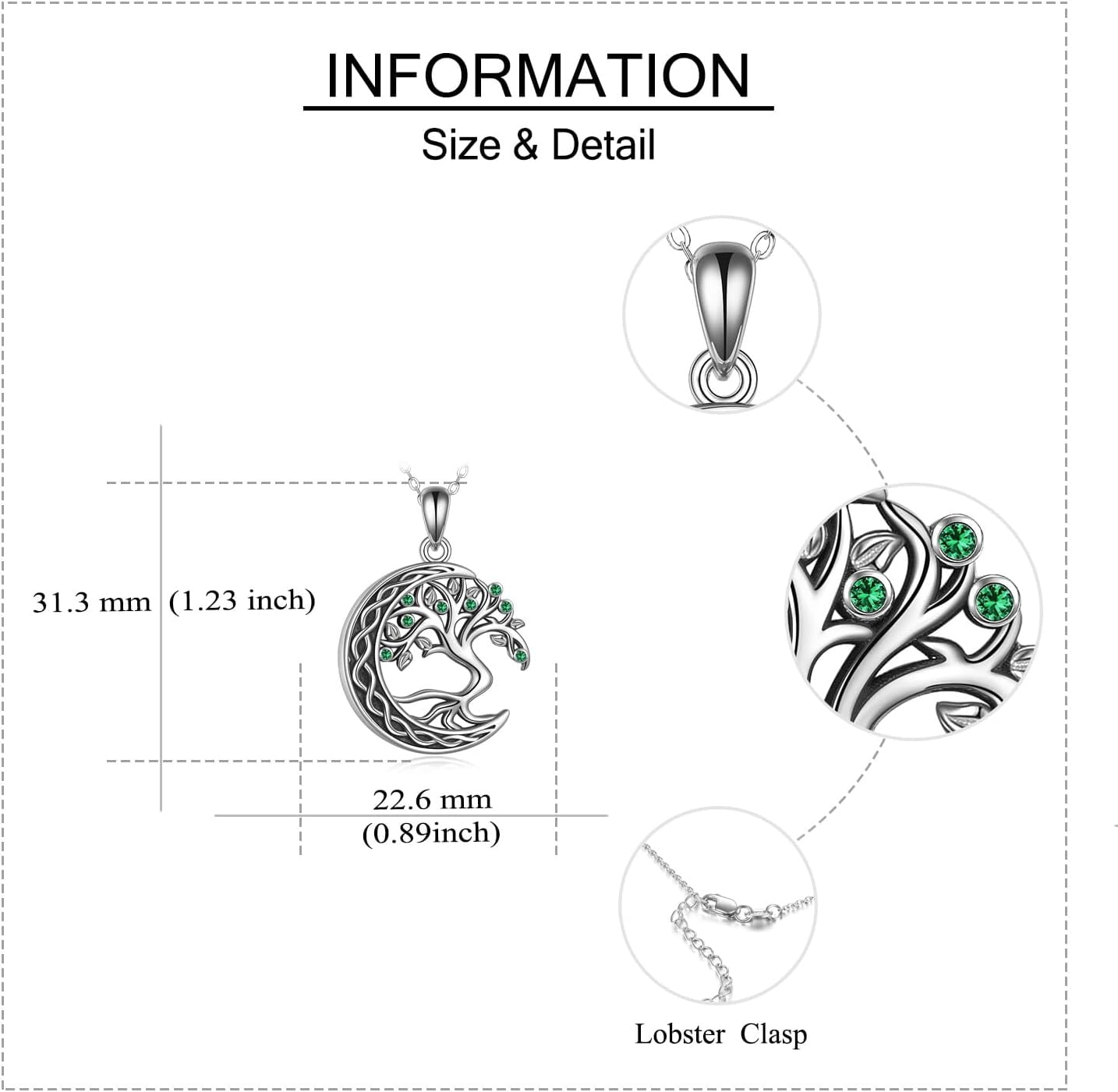 Urn Necklace 925 Sterling Silver Butterfly/Tree of Life/Highland Cow Urn Necklace for Ashes Cremation Jewelry for Women