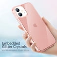 thumbnail image 3 of Meifigno Glitter Compatible with iPhone 12 Mini Case, Hard PC with Soft TPU Edge, [Military Level Protection][Green Materials], Clear Case Designed for iPhone 12 Mini 5.4" 2020, Glitter Pink, 3 of 7