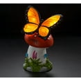 thumbnail image 4 of VP Home Butterfly Dream Mushroom Solar Powered LED Outdoor Statue Garden Light, 4 of 6
