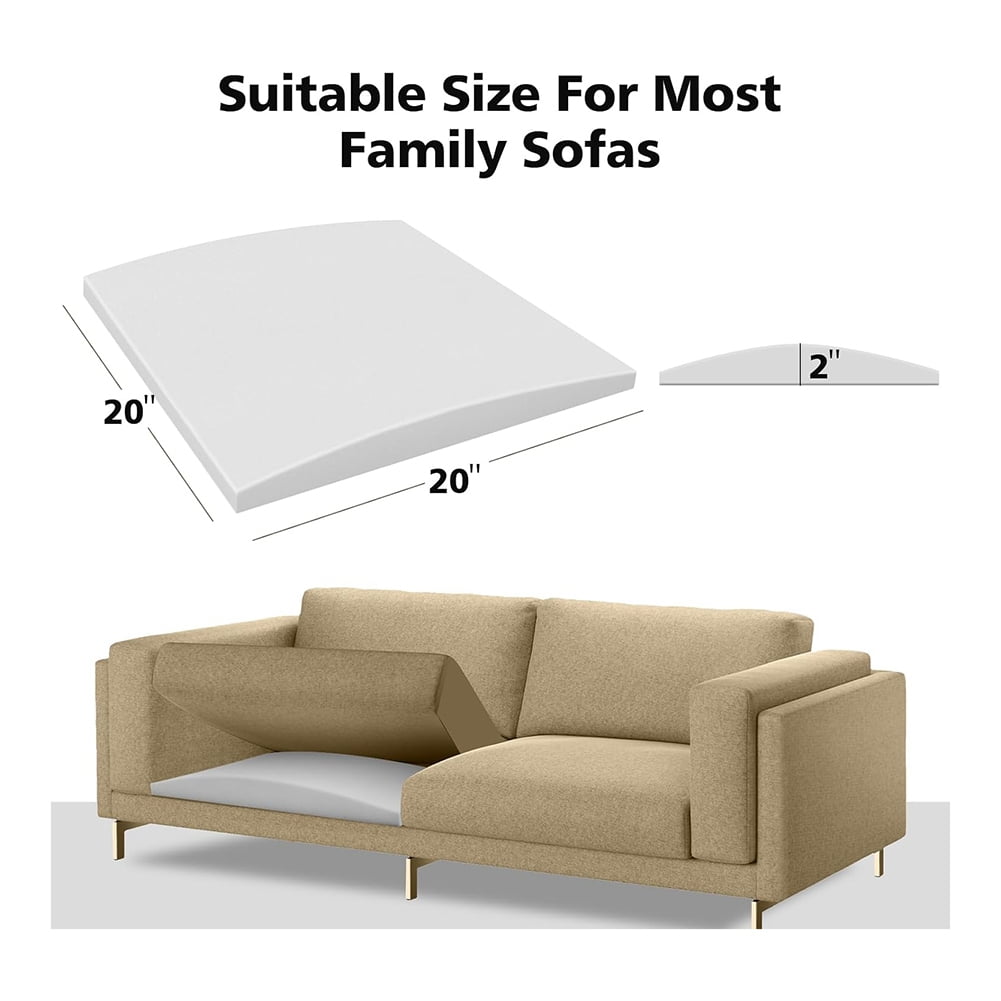 Couch Cushion Support for Sagging Seat, 3pcs Sofa Furniture Seat Cushion Sagging Repair, Foam Sofa Cushion Support White