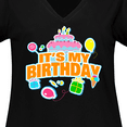thumbnail image 4 of Inktastic It's My Birthday Women's Plus Size V-Neck T-Shirt, 4 of 5