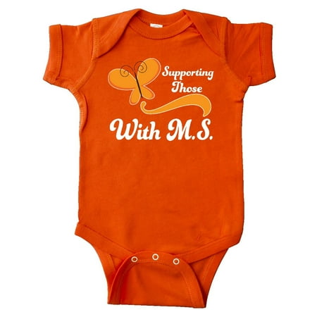 

Inktastic Multiple Sclerosis Awareness MS Butterfly Gift Baby Boy or Baby Girl Bodysuit