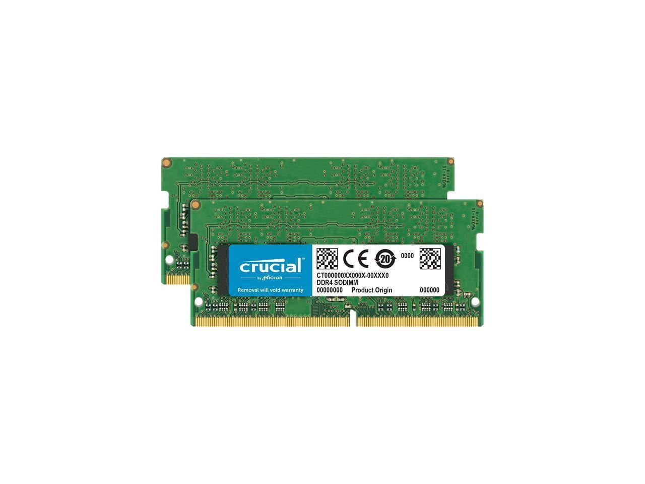 Crucial CT2K16G4SFD824A Kit de Memoria RAM de 32 GB 16 GB x 2, DDR4, 2400 MT/s, PC4-19200, Dual Rank x 8, SODIMM, 260-Pin 