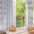 thumbnail image 3 of Decoultimatex Blue & White Geometric Blackout Curtains, 52” x 63” (2 Panels), 3 of 6