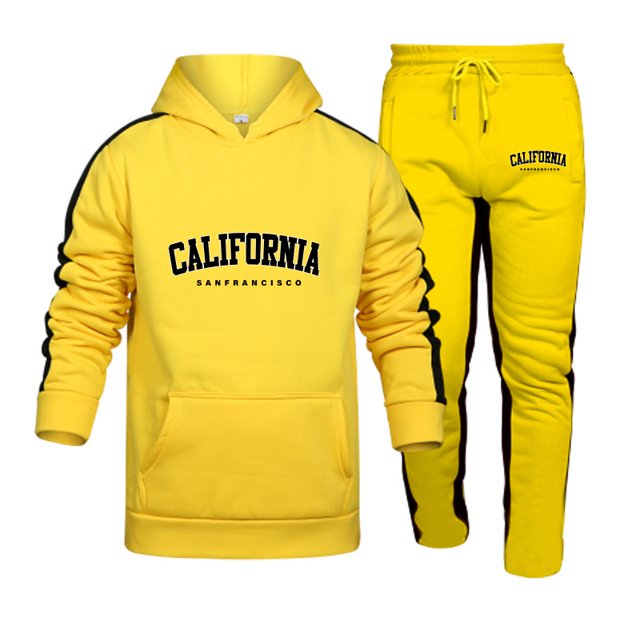 Conjunto de chándal con capucha y estampado de moda para hombre, ropa deportiva informal para exteriores, para uso diario, otoño e invierno, novedad