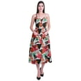 thumbnail image 4 of Moomaya Printed Cotton Casual Spaghetti Strap Dress Flared Maxi Summer Dresses For Women, 4 of 7