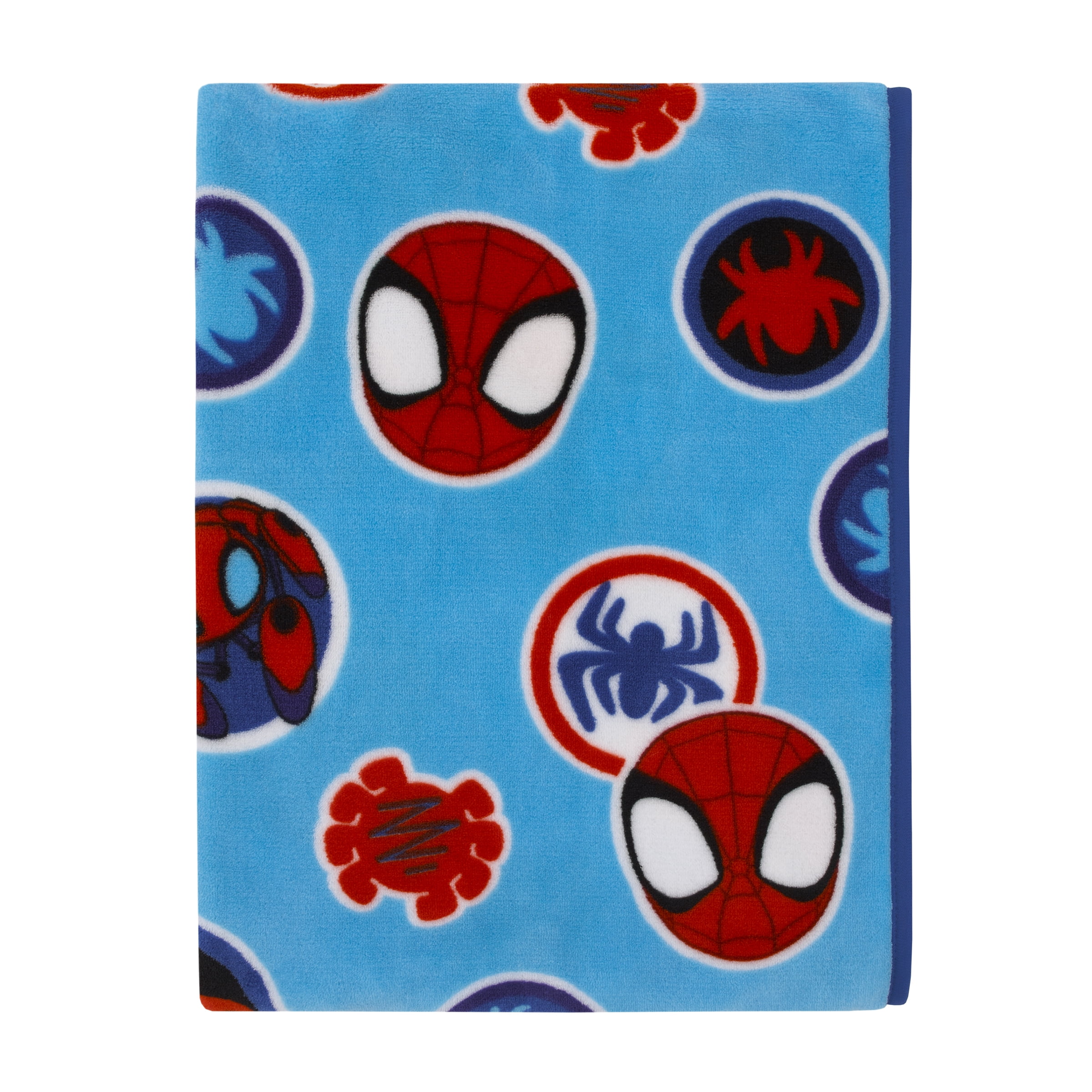 Marvel Spidey Let's Swing Plush Toddler Blanket, Blue, Red, 40"x50", Boy