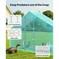 thumbnail image 4 of KFFKFF Large Metal Chicken Coop, Poultry Enclosure, Rabbits Hens Ducks Geese PE, Galvanized Carbon Steel, 9.8 x 3.3 x 6.6 ft 1 count, 4 of 9