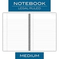 thumbnail image 3 of Cuaderno de negocio Cambridge 06672 regla legal 6-5/8' x 9-1/2' 80 hojas alambre gris, 3 of 3