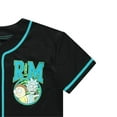 thumbnail image 4 of RICK AND MORTY Men's Baseball Jersey, Classic Cartoon Baseball Shirt Black - M, 4 of 6