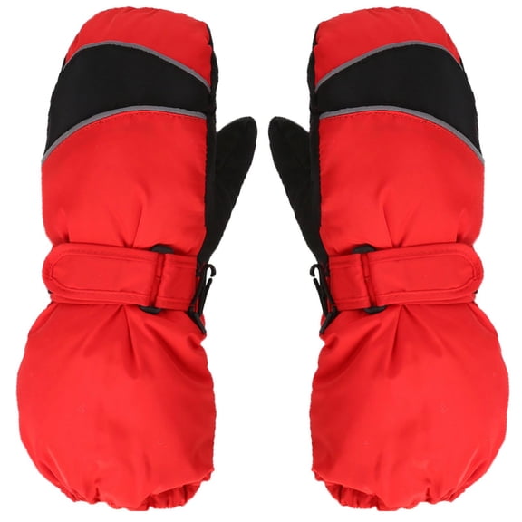 Elainilye Fashion Ski Gloves Toddler Girls Boys Snow Ski Gloves Kids Ski Winter Gloves Waterproof Windproof Children Warm Mittens,Red