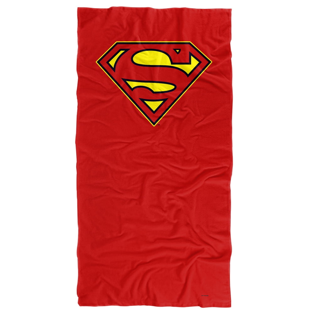 Superman Beach Towel, 30"x60", Superman Cape Full Color Logo Beach