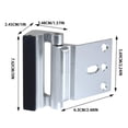 thumbnail image 2 of Inteprter Cerradura de refuerzo para puerta de aleación de aluminio, robusta y confiable para la seguridad del dormitorio. Cerradura de refuerzo Cerraduras de hardware blanco, 2 of 6