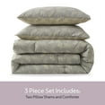 thumbnail image 4 of Virtu Comforter Sets, All Season Lightweight Botanical Queen Comforter Set, 3-Pc Bedding Sets, Lunar Grey/Pale Champagne, 4 of 8