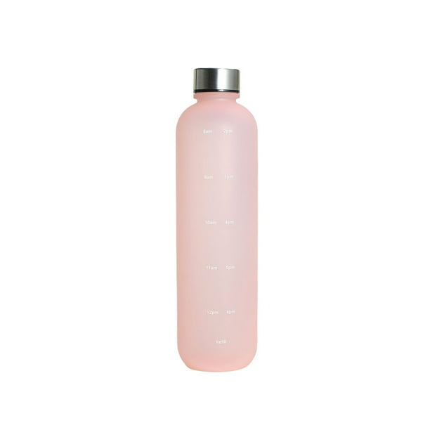 Greeniant Botella de agua de 1000ml, vaso portátil para exteriores, tapa de acero inoxidable, taza para beber, reutilizable, para estudiantes, escuela, Kits de desorden para acampar Rosado Greeniant OD028155-04