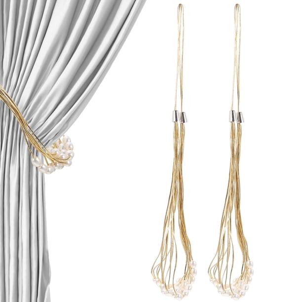 piezas de cuerda decorativa para cortina con perlas, soporte para cortina, cuerda para atar cortinas