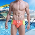 thumbnail image 2 of Ketyyh-chn99 Swim Men Brief Men Swimwear Swimsuits Swim Boxer Briefs Swim Board Shorts Trunks for Men and Boys Orange,M, 2 of 5