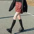 thumbnail image 6 of 3 Pairs Womens Cotton Knee High Socks, Causal Soild Stripe Tube Knee Socks, 6 of 7