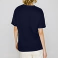 thumbnail image 3 of NAMTYQX Summer Blouses for Women 2025 Crewneck Loose Fitting Short Sleeve Print Airoft Stretch Gemustertes Plus Size Trending Womens Summer Tops Navy Size S, 3 of 4