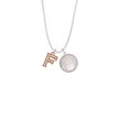 thumbnail image 2 of Delight Jewelry Rose Goldtone Crystal Initial - F - To the World You are a Mother Locket Necklace, 2 of 4