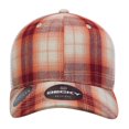 thumbnail image 2 of Decky 6017 6 Panel Mid Profile Structured Plaid Trucker Hat-117/White, 2 of 6