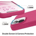 thumbnail image 3 of Silicone Case Designed for Apple iPhone 11 Liquid Silicone Case, 3 in 1 Bundle Phone Case with Clear Tempered Glass and Camera Lens Shockproof Case for Apple iPhone 11,Hot Pink, 3 of 7