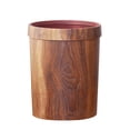 thumbnail image 1 of Retro Creative Wood Grain Trash Can Household Living Room Kitchen Trash Can, 1 of 7