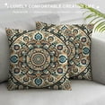 thumbnail image 3 of Orinice  Batik Throw Pillow Cushion Cover, Oriental Vintage Paisley Batik Pattern with Eastern Motifs in Flat Boho Art Design, Decorative Square Accent Pillow Case,  White, 3 of 5
