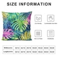 thumbnail image 5 of Acheng Palm Leaves with Lush Branches and Leaves Tropical Jungle Palm Leaves Plush Pillowcase White, 5 of 5