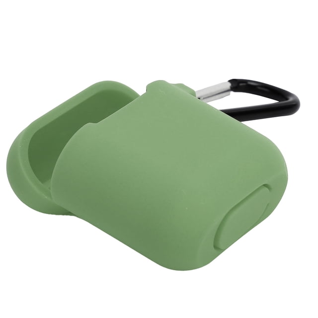 Earphone Case, Earphone Protective Cover Dustproof Shockproof Anti Lost Compact Size with Buckle for IOS Earbuds 1/2 Green