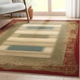 thumbnail image 2 of Well Woven Apollo Flatwoven Modern Border Red 7'7" x 9'10" Indoor Area Rug, 2 of 7