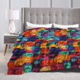 thumbnail image 4 of DouZhe Ultra-Soft Micro Fleece Lightweight Flannel Bed Blanket, Diversity World Faces Print Cozy Warm Throw Blankets, 40"x30", 4 of 7