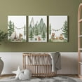 thumbnail image 4 of Hieng Baby Boy Nursery Wall Decor,Forest Animal Fox Bear Wall Hieng Set of 3 Boy Adventure Toddler Room Nursery Decor,Watercolor Mountain Forest Nature Woodland Painting Pictures for Bedroom, 4 of 6