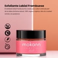 thumbnail image 4 of Mokann exfoliante labial con frambuesa y aceites nutritivos suaves 15ml, 4 of 5