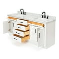 thumbnail image 4 of Ariel Hepburn 73 In. Double Rectangle Sink Vanity With 1.5 In. Carrara White Countertop In White, 4 of 9