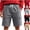 Dark Gray, variant on Chiccall Mens Jogging Cargo Shorts Causal Breathable Running Workout Soft Shorts Elastic Waist Drawstring Shorts with Pockets
