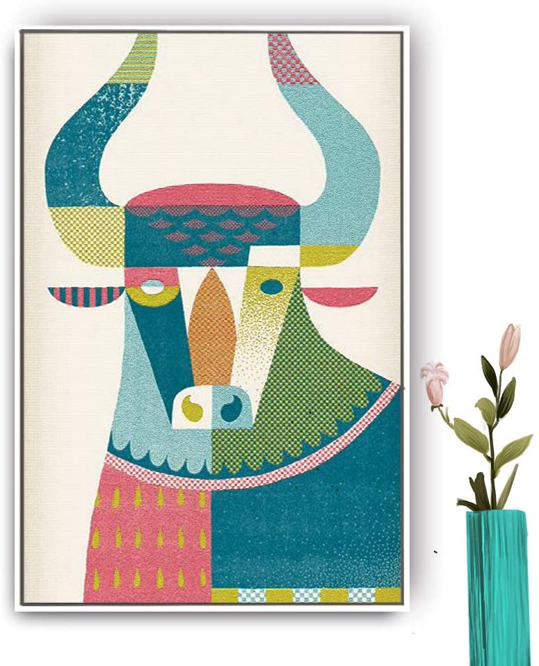 Wall Art Canvas Painting Animal Picture Poster Prints Cow Painting Home Decor