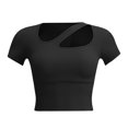 thumbnail image 2 of mfyjkho Tops Para Mujer, Camisetas Sin Mangas De Verano Para Mujer, Cómodas, Lisas, De Manga Corta Y Cuello Redondo Tops De Tallas Grandes Xxl, 2 of 6
