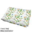 thumbnail image 5 of Ladybugs Floor Pillow Lounger Cover, Macro Chamomiles and Ladybugs Illustration Playful Magic Spirits of the Nature, Nap Mat Printed Fabric Case for 5 Pillows, 88" x 27", White Green, by Ambesonne, 5 of 5