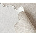 thumbnail image 5 of Fennco Styles Woven Solid Color Scalloped Tablecloth 56" W x 56" L - Natural Wrinkle-Free, Heat-Resistant Washable Table Cover for Everyday Use, Holidays, Indoor Outdoor Events and Special Occasions, 5 of 5