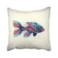thumbnail image 1 of RYLABLUE Animal Abstrait Tropical Poisson Océan Vie Marine Graphique Mer Taie d'Oreiller Couverture 18x18 Pouces, 1 of 1