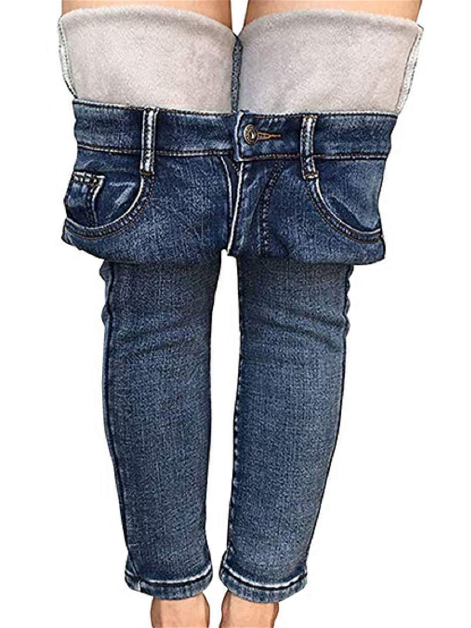 fleece denim jeggings
