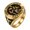 gold, variant on Men's St. Christopher Medal Ring: Stainless Steel Religious Protector Band for Travelers, Faith, Gift