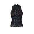 thumbnail image 5 of Women Y2K Coquette Lace Tank Top Sleeveless Sheer Floral Cutout High Neck Slim Crop Going Out Top Party Clubwear, 5 of 7