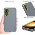 thumbnail image 3 of CoverON For Samsung Galaxy S24 FE Case, Military Grade Heavy Duty Full Body Rugged Phone Cover, Gray, 3 of 8