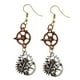 thumbnail image 2 of 1 Par de Pendientes Steampunk Reloj Piezas Engranaje Bronce Joyería de Mujeres Salvador Pendientes engranajes del reloj, 2 of 8