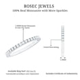 thumbnail image 6 of Rosec Jewels Moissanite Half Eternity Ring for Women - Stackable Ring - D-VS1 Quality Certified, 18K White Gold, US 12.00, 6 of 7