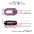 thumbnail image 3 of 2-in-1 Detangler Hair Brush, With Built-In Mister Spray, Wet & Dry Detangling Brush for Curly, Wavy & Straight Hair | No-Tangle Anti-Frizz Hair Care Brush,Water Reservoir 50ml. (Pink), 3 of 4