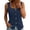 Navy, variant on Women's Button Down Blazer Vest Square Neck Sleeveless Waistcoat Casual Summer Dressy Work Business Suit Tops With Pockets